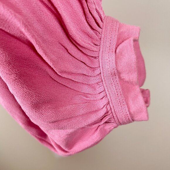 FREE PEOPLE Blush Pink Kathy Boho Long Sleeve Blouse. Size L - Picture 8 of 11